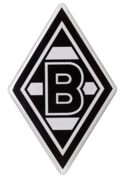 Borussia Mönchengladbach - Aufkleber 3D Raute schwarz klein